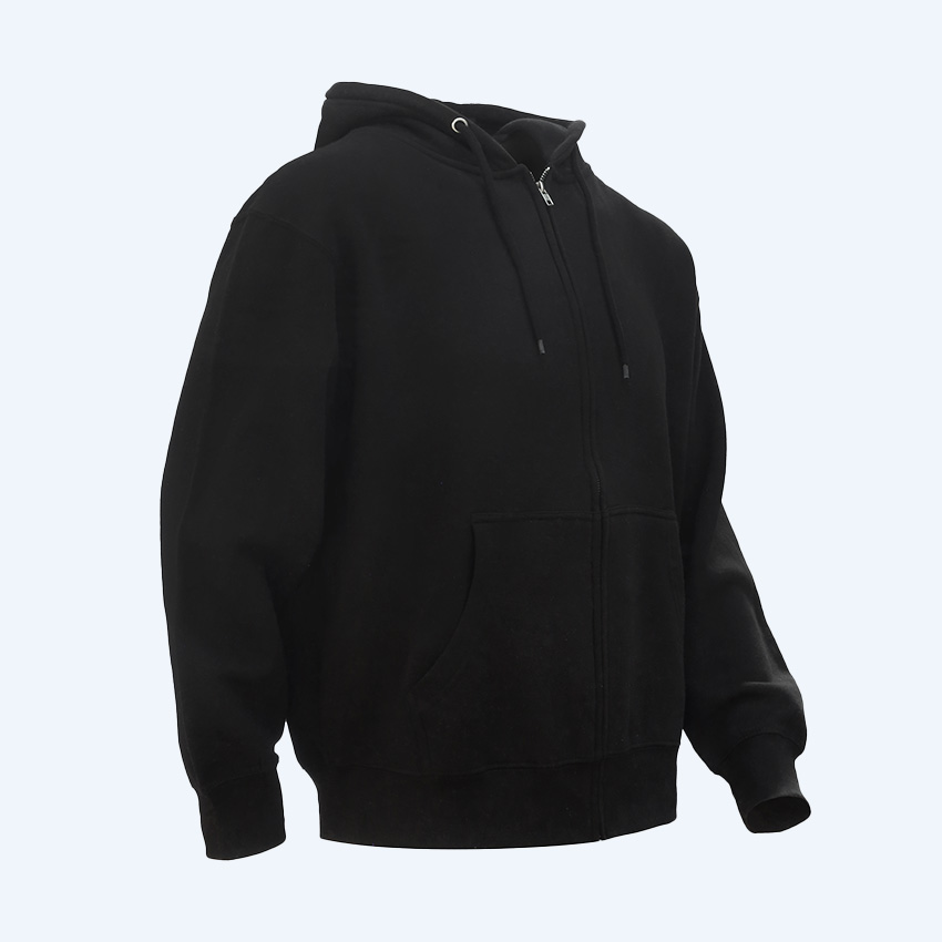 Premium Full Zip Hoodie - Black