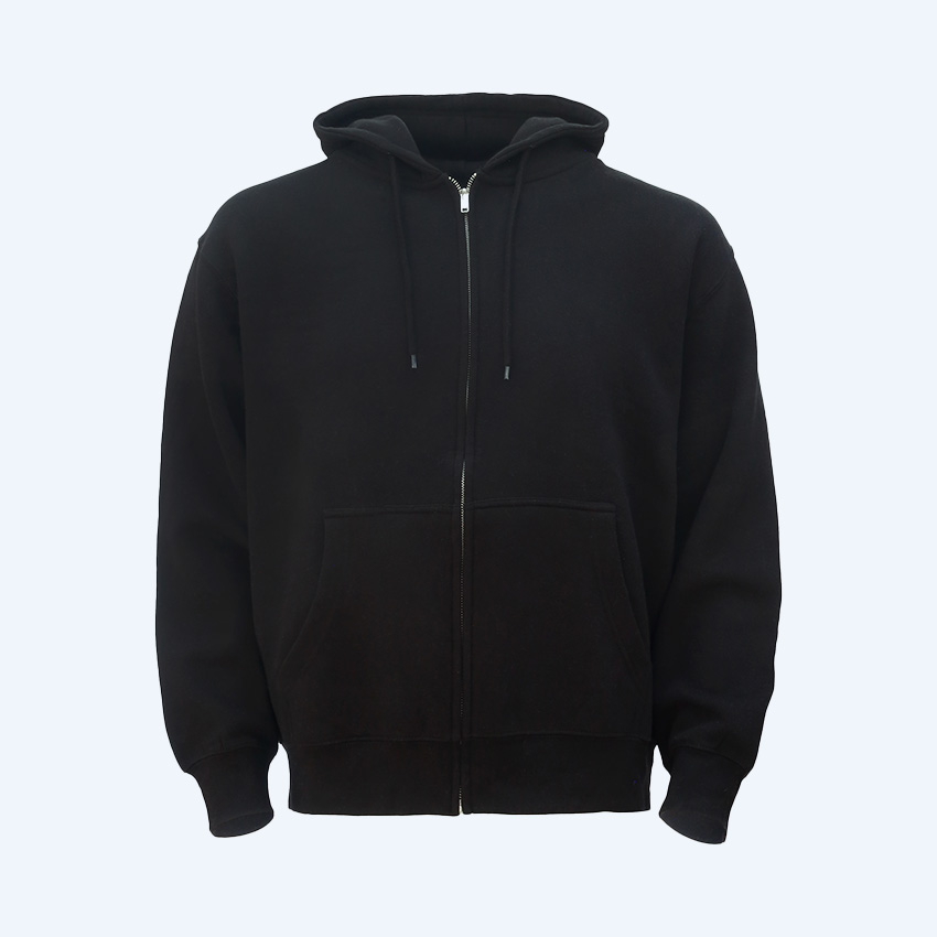 Premium Full Zip Hoodie - Black