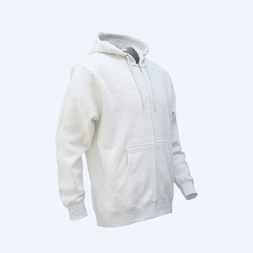 Premium Full Zip Hoodie - Oatmeal