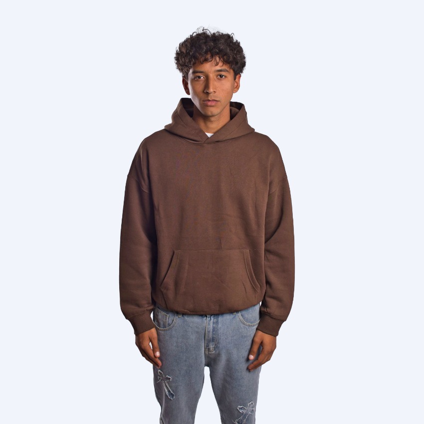 Boxy Hoodie - Brown